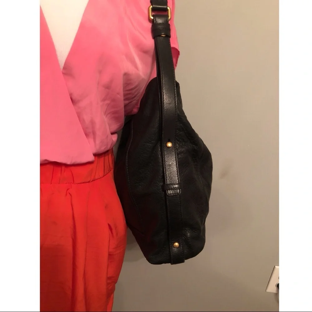 Marc by Marc Jacobs Black Leather Slouchy Shoulder Satchel | Med.